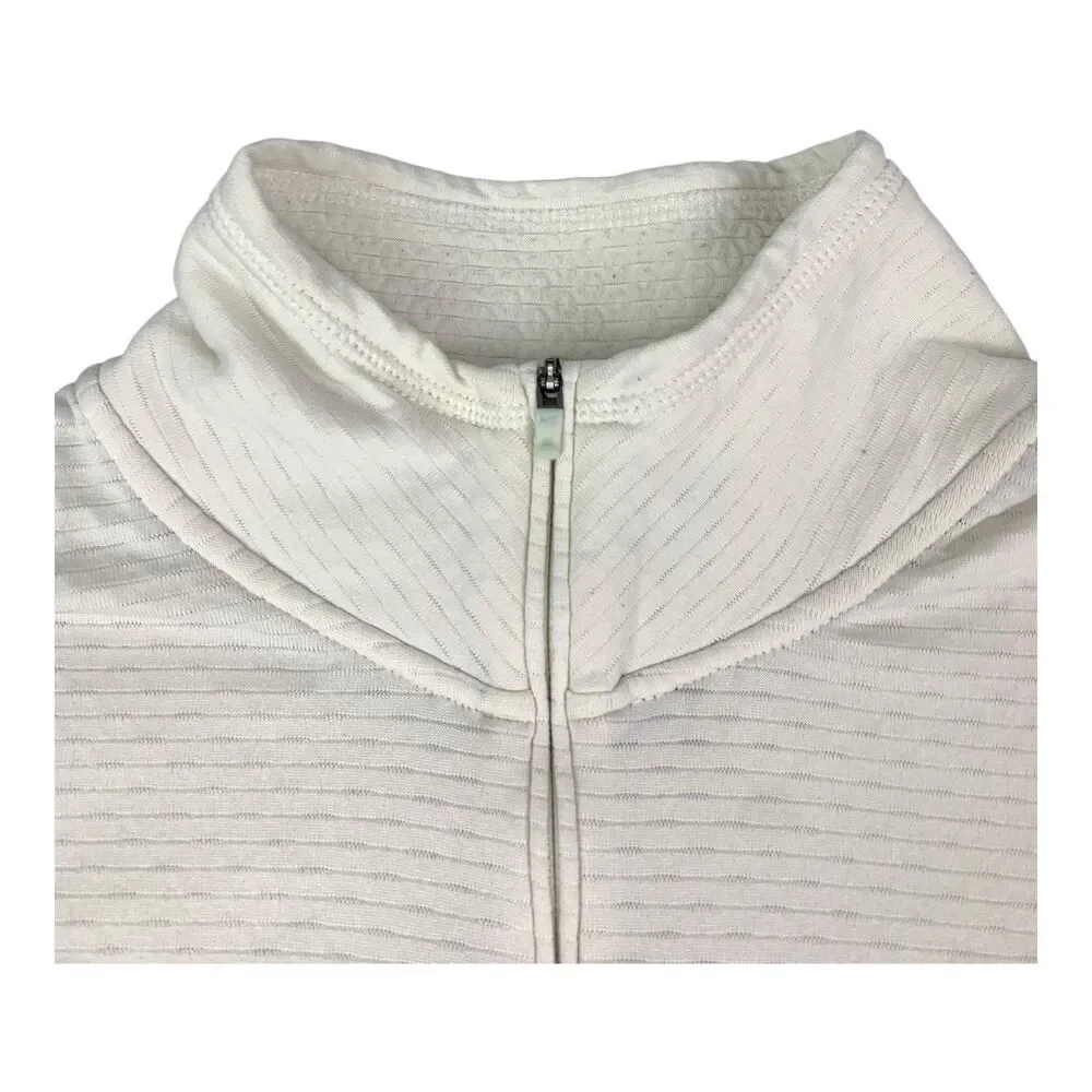 Nike Running Dri Fit Women’s 1/4 Zip Pullover Top, White, Size Large